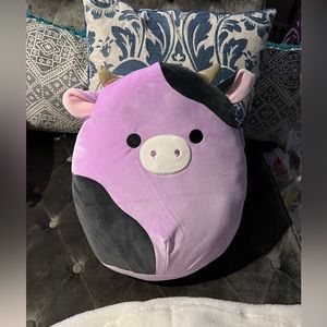 Squishmallows 14” Alexie the purple cow gold horns Canadian exclusive